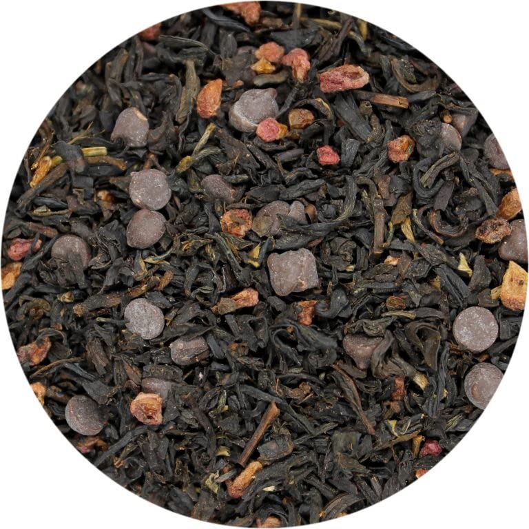 Premium Loose Leaf Black Tea - Chocolate Raspberry Flavor, 8oz (226g) | Rich & Aromatic Specialty Tea for Afternoon Relaxation, Gift Giving & Tea Parties