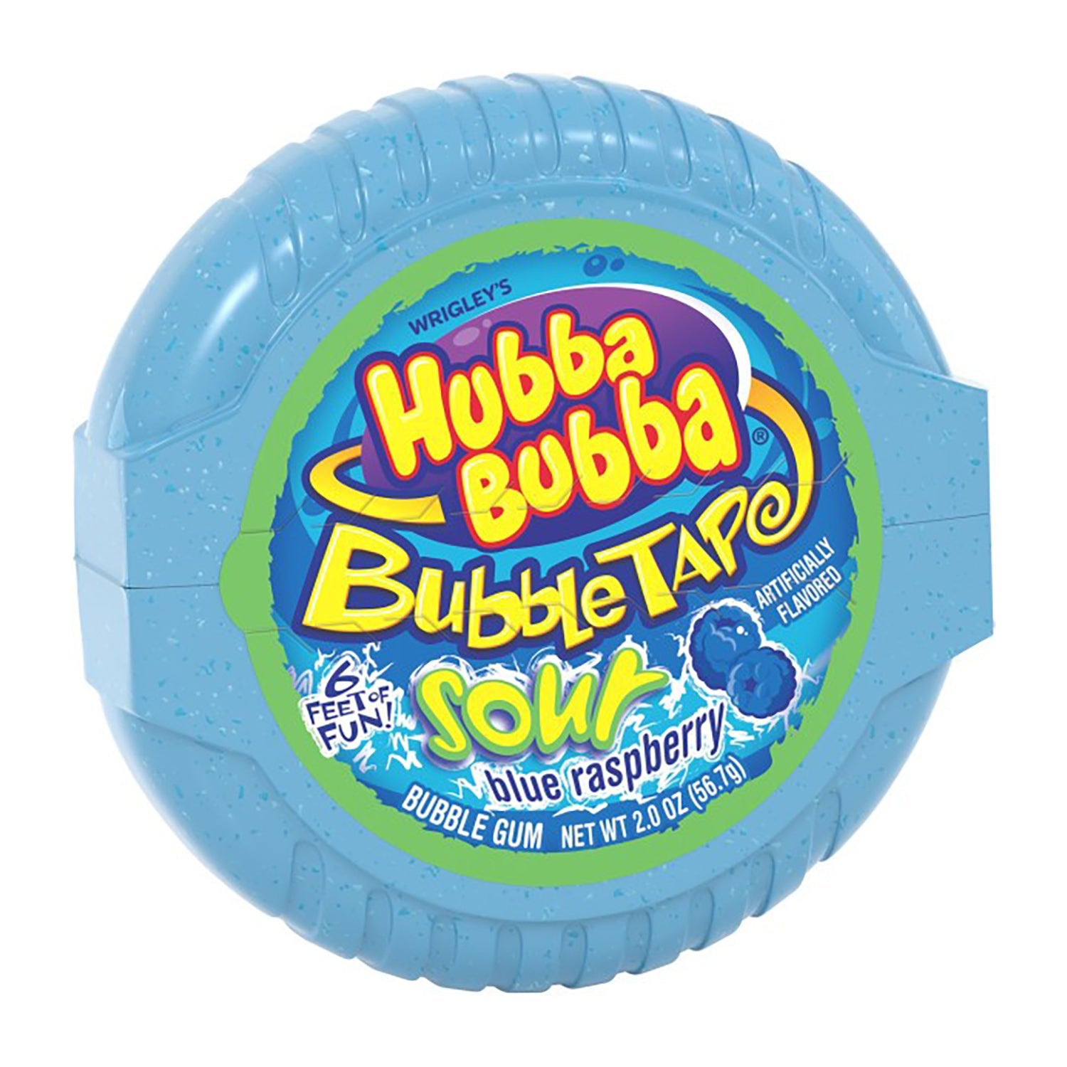 Hubba Bubba Bubble Tape Sour Blue Raspberry Chewing Gum - 12 Count Box | Fun & Portable Bubble Gum for Kids, Parties, and On-the-Go Snacking