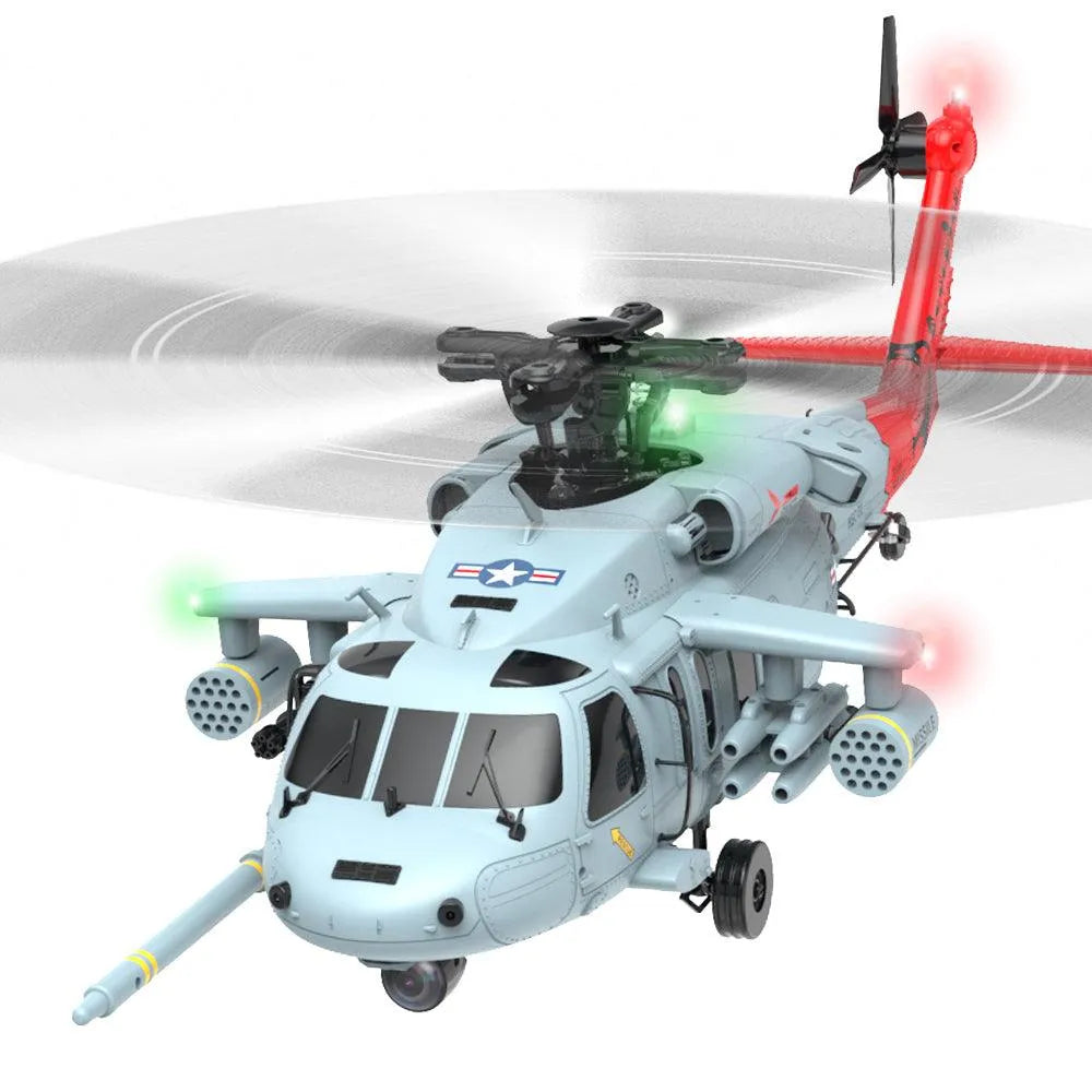 Yuxiang F09 Black Hawk 1/47 Scale RC Helicopter - 2.4G 8CH Remote Control, 6-Axis Gyro, GPS, 5.8G FPV Transmission - Perfect for Outdoor Flying, Aerial Photography & RC Hobbyists