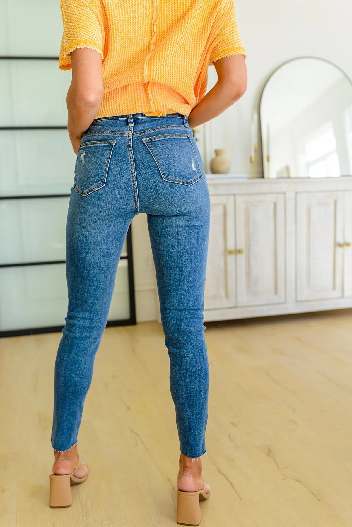 High Waisted Dandelion Embroidery Skinny Jeans for Women - Trendy Floral Design Stretch Denim Pants (Perfect for Casual Wear, Date Nights & Spring Outfits)