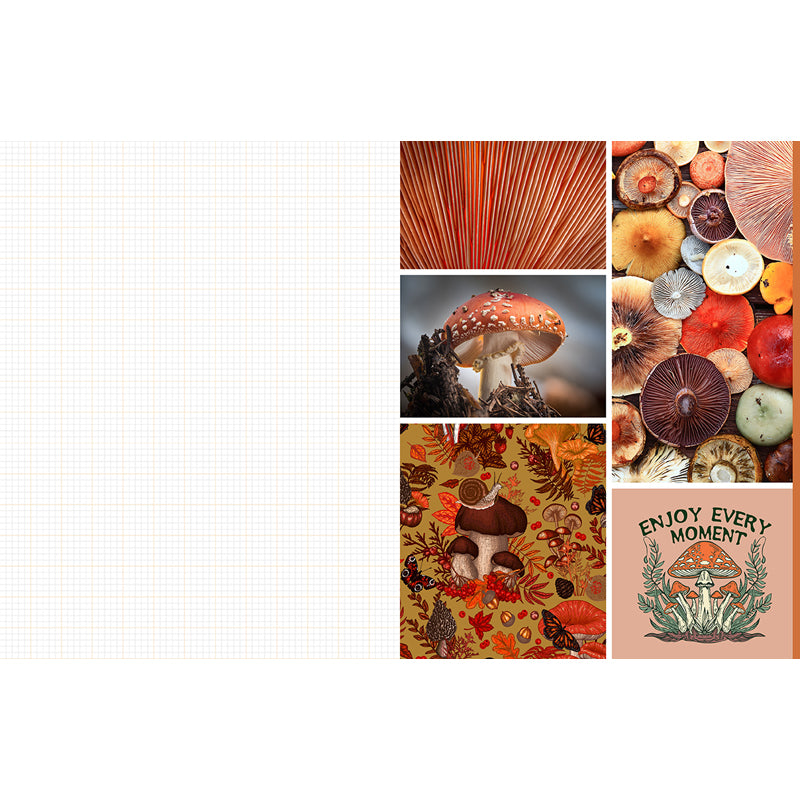 Premium Mushroom & Fungi Cutting and Collage Kit - DIY Craft Supplies for Scrapbooking, Journaling, and Nature-Themed Home Decor
