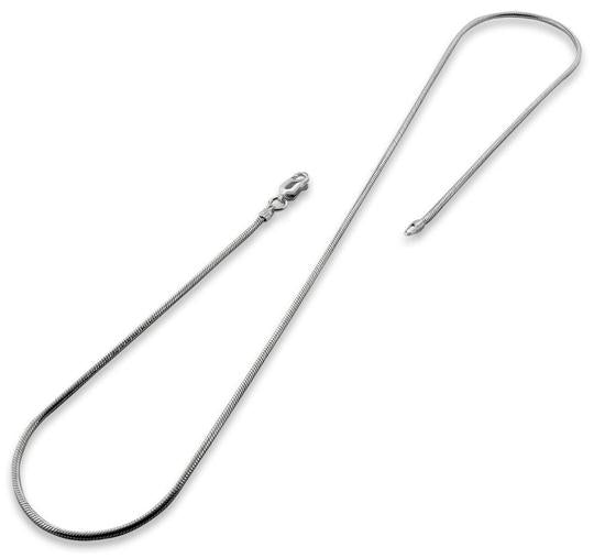1.5MM Rhodium Plated Sterling Silver Snake Chain Necklace - Dainty Jewelry for Women, Perfect for Layering, Gift Giving & Everyday Wear