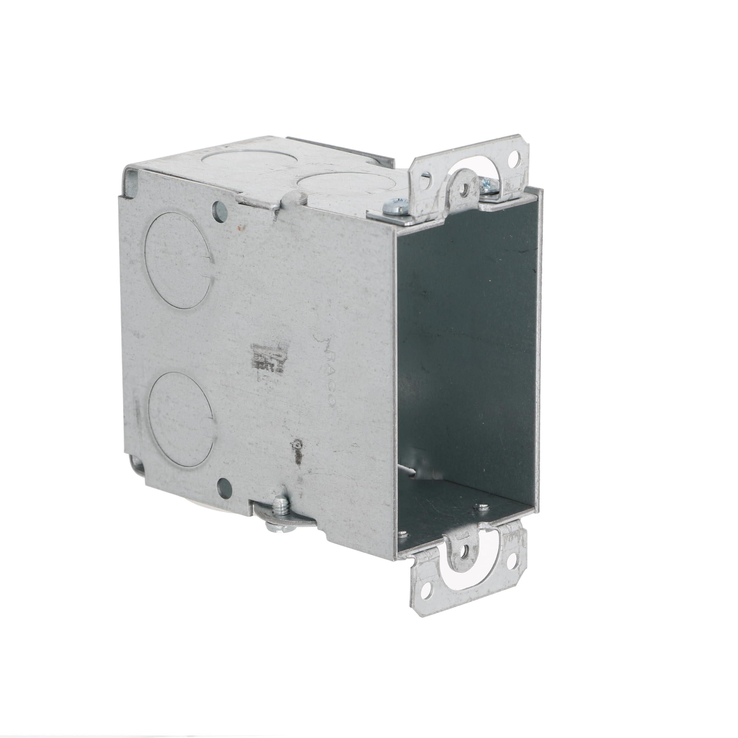 Hubbell-Raco 590 Electrical Switch Box with Plaster Ears - 3.5 Inch Deep, 1/2 Inch Knockouts - Pack of 50 - Ideal for Residential & Commercial Wiring Projects
