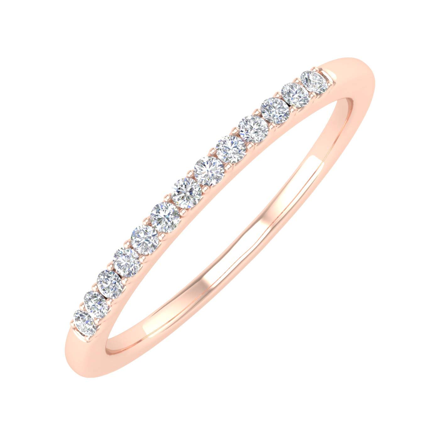 1/10 Carat Diamond Anniversary Ring Band in 10K Gold - Elegant Wedding & Engagement Jewelry for Women - Perfect Gift for Wife, Girlfriend & Special Occasions