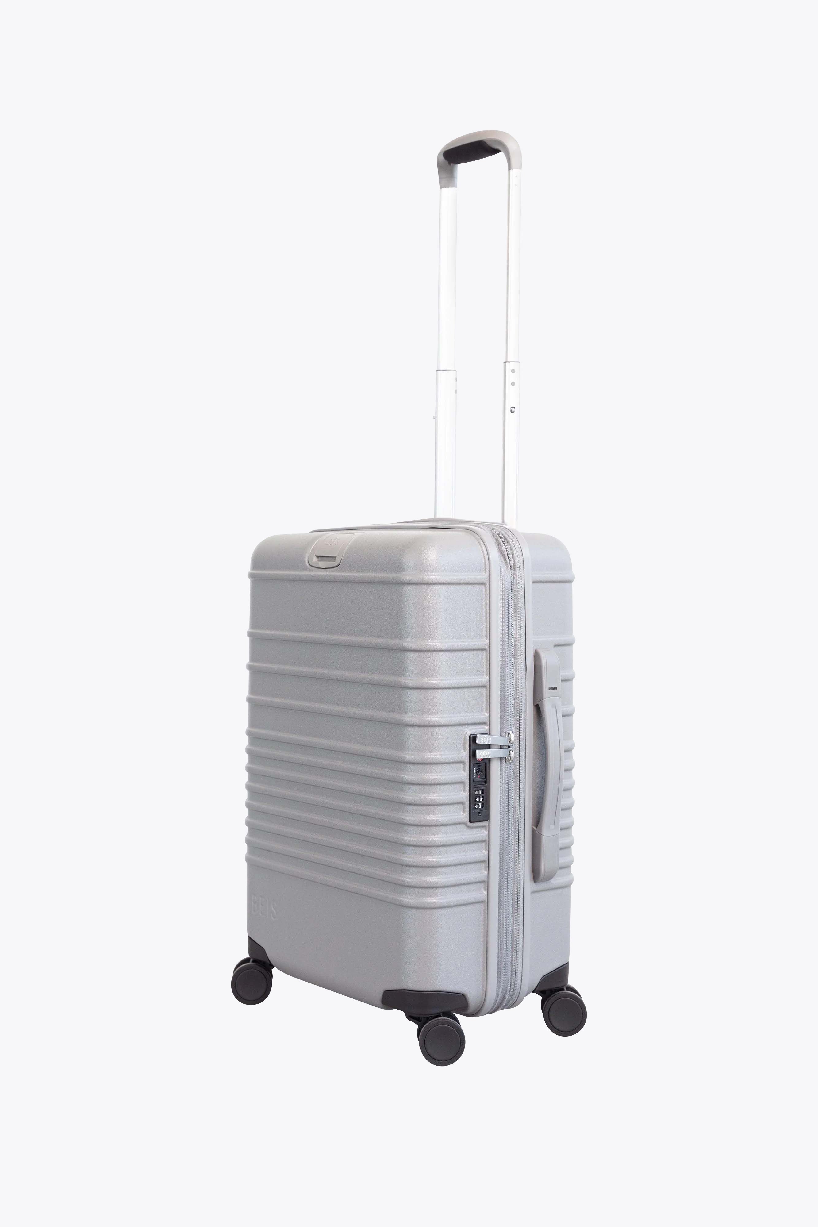 Grey Carry On Roller Luggage - Lightweight & Durable Suitcase for Air Travel, Business Trips & Weekend Getaways