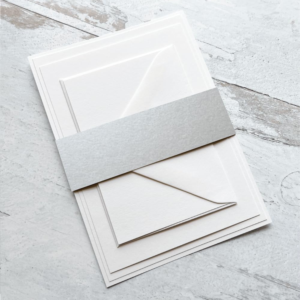 Premium Stardream Silver Cardstock Paper - 8.5 x 11 Inches, 81 lb (120 GSM) - Pearlescent Lightweight Text Paper for Scrapbooking, Invitations & Crafting - 50 Sheets - Perfect for DIY Projects, Greeting Cards & Wedding Stationery