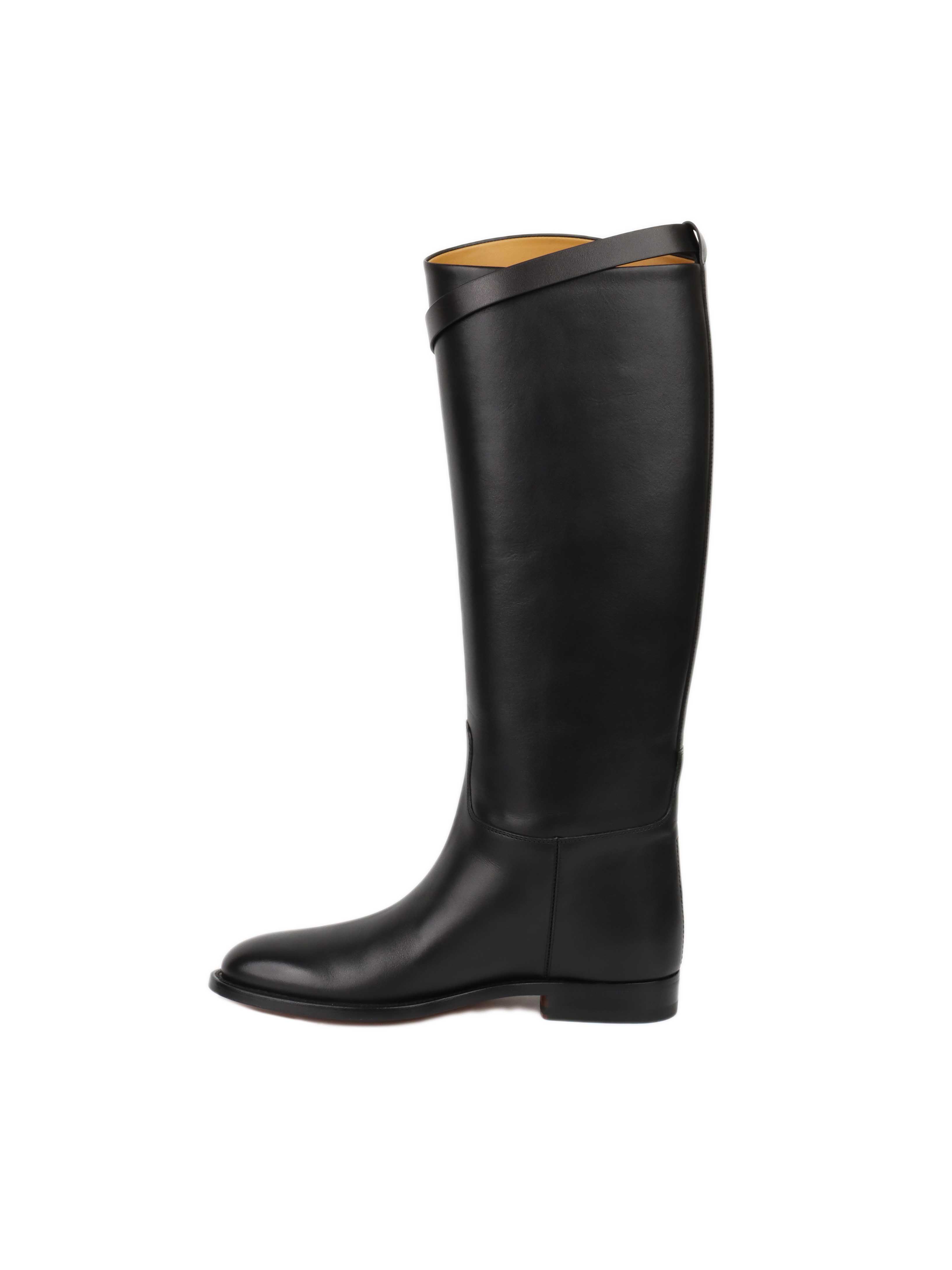 Hermes Black Jumping Boots with Palladium Hardware - Luxury Equestrian Riding Boots for Women | Perfect for Horseback Riding, Fashion & Outdoor Activities