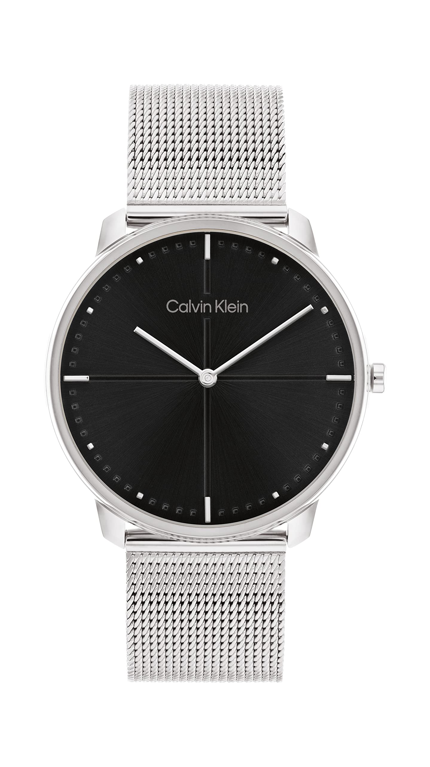 Calvin Klein Unisex Quartz Stainless Steel Watch with Mesh Bracelet - Silver (Model 25200152) | Stylish & Durable for Everyday Wear, Office & Special Occasions