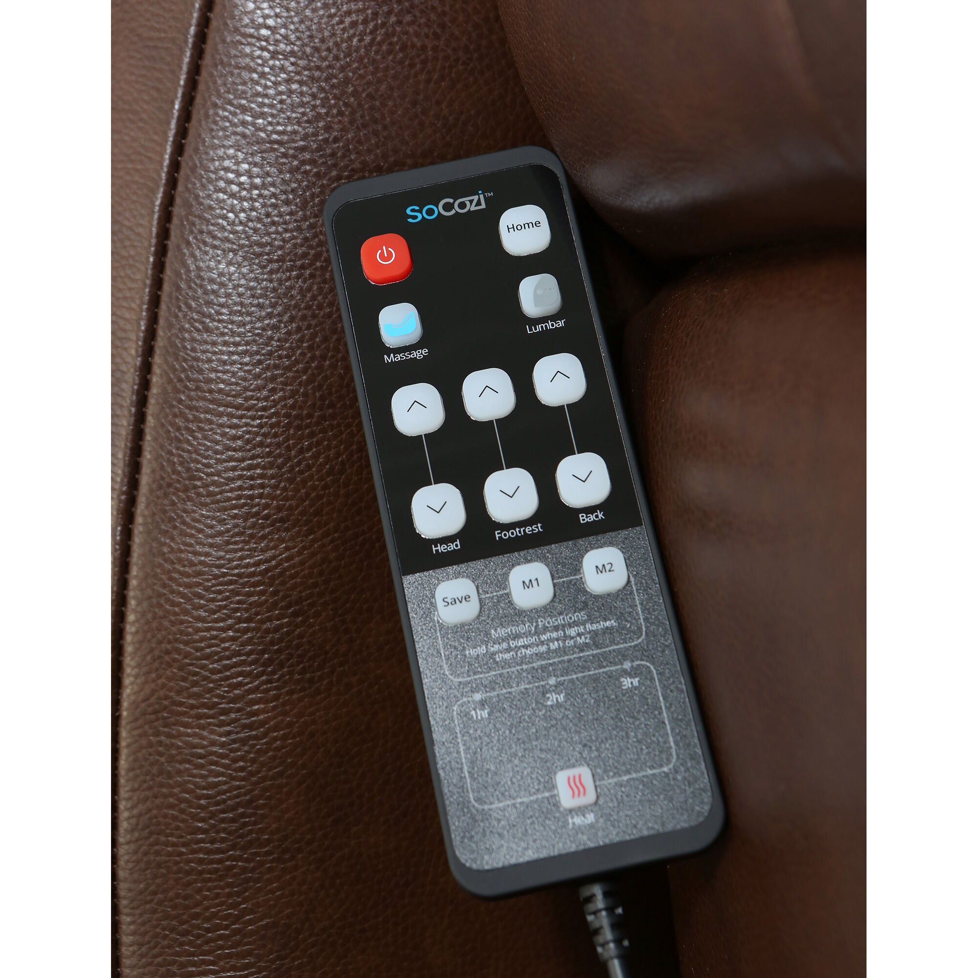 Saturn Zero Gravity Power Recliner with SoCozi Leather - Ergonomic Massage Chair for Living Room, Home Theater, and Office Relaxation