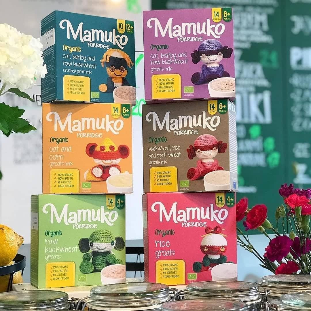 Organic Spelt Buckwheat Rice Porridge - Healthy High Fiber Baby Cereal with No Added Sugar, Milk or Preservatives - MAMUKO Gluten-Free Toddler Food (200g, 10 Servings) - Perfect for Breakfast, Weaning & On-the-Go Meals