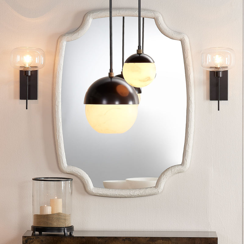 Maelis Alabaster Pendant Light - Modern Kitchen Island Lighting Fixture, Dimmable Hanging Lamp for Dining Room, Living Room & Bedroom Decor