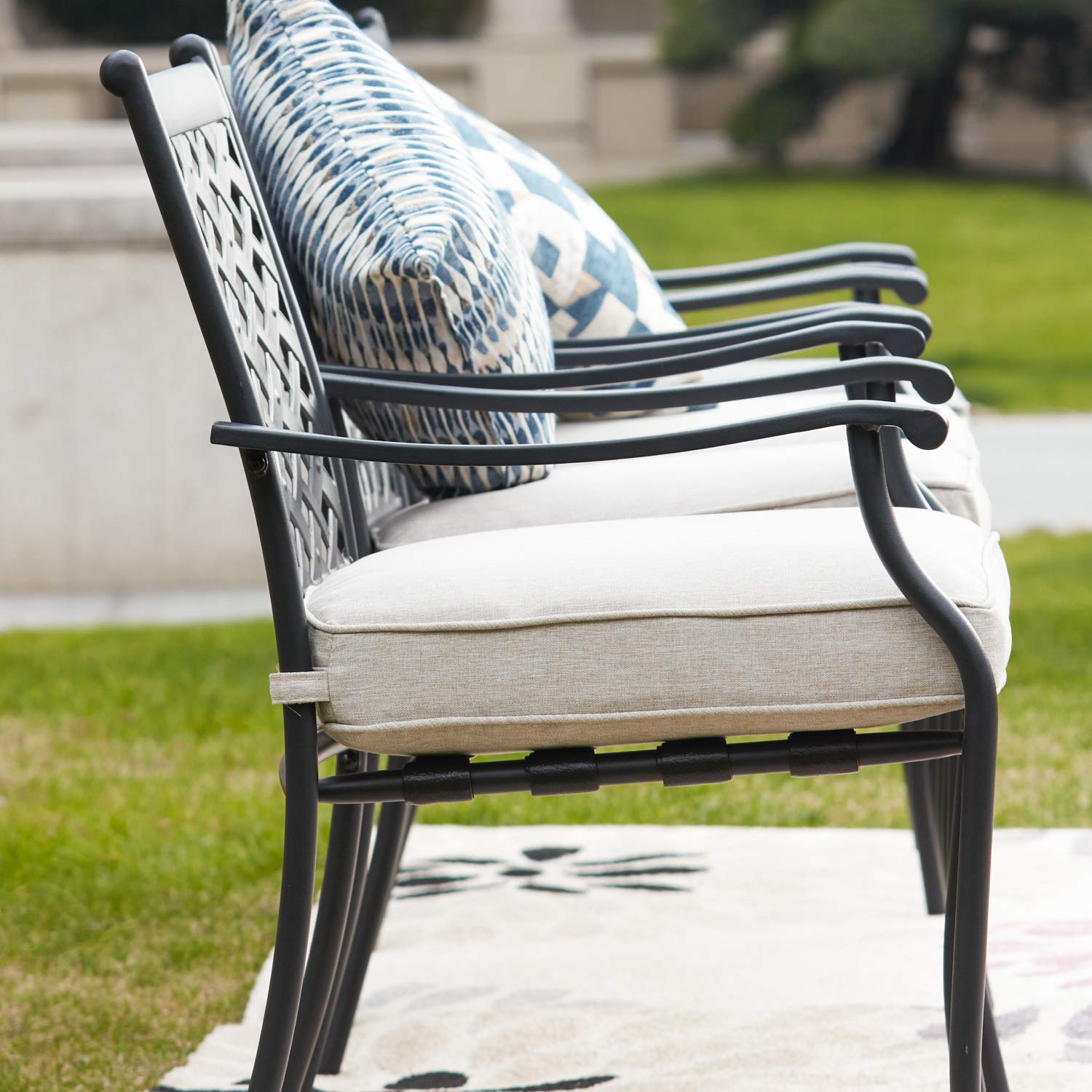 **4-Piece Patio Dining Chairs Set with 3.1