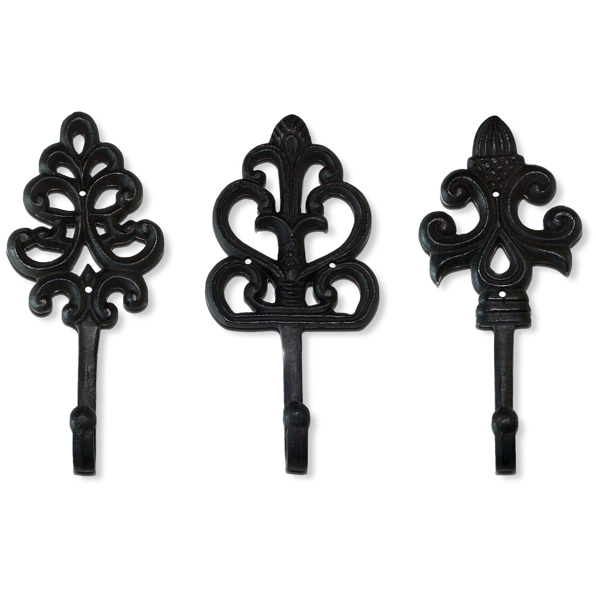 Set of 3 Rustic Victorian Wall Hooks - 8