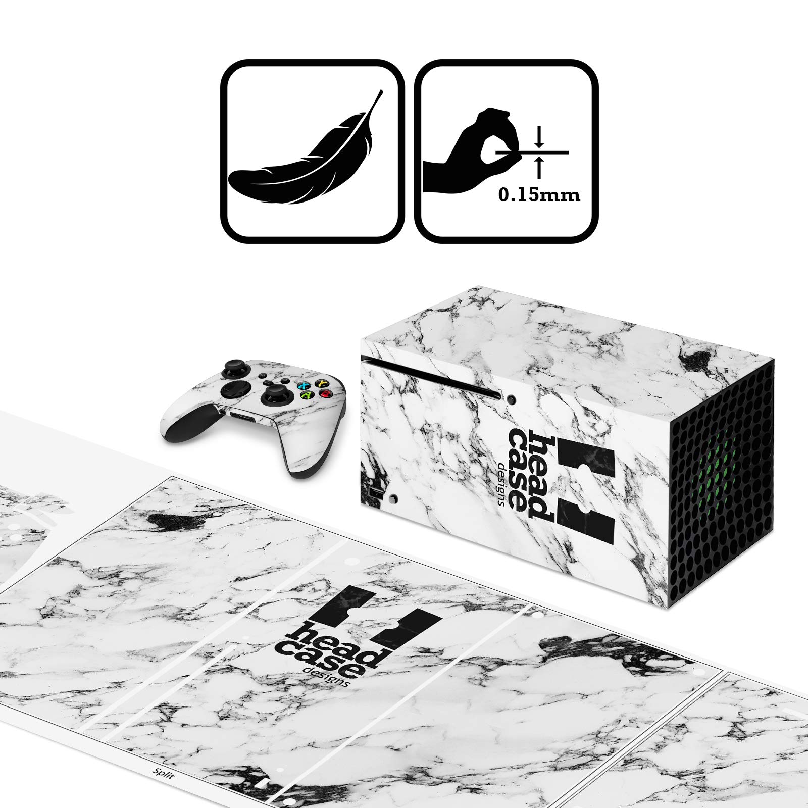 Head Case Designs Licenza Ufficiale NHL Marmoreo San Jose Sharks Vinile Sticker Gaming Pelle Adesivo per Xbox One X Console - Decorazione per Controller e Accessori da Gioco