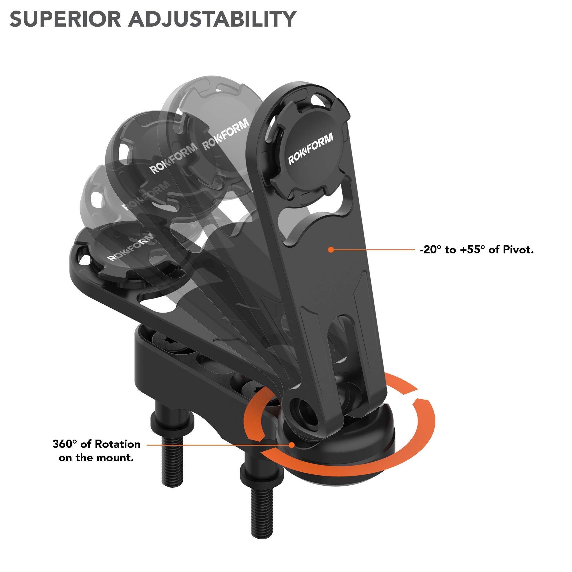 Rokform Crystal Clear Case for iPhone 12 & iPhone 12 Pro with Secure Motorcycle Phone Mount - Durable Protective Cover for Bike Riding, Commuting & Outdoor Adventures