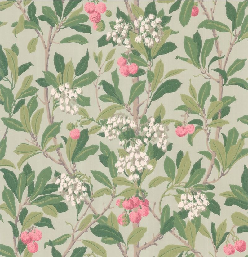 Cole and Son Strawberry Tree Wallpaper - 100/10048 | Vintage Floral Wallpaper for Living Room, Bedroom & Nursery Decor
