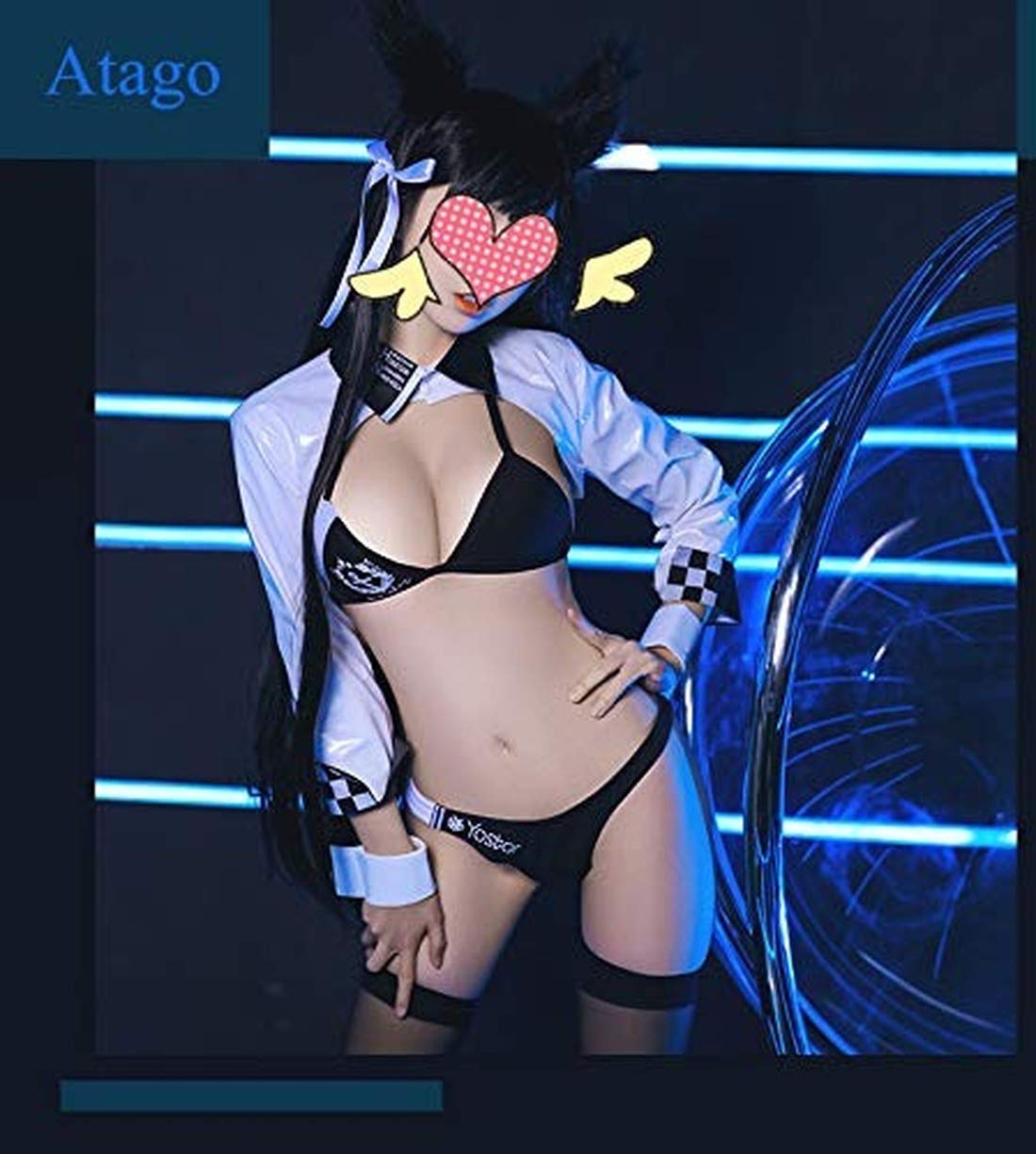Azur Lane Atago Cosplay Costume - Anime Fighting Suit with Leather Racing Girl Outfit - Full Set for Halloween, Comic Con & Cosplay Events
