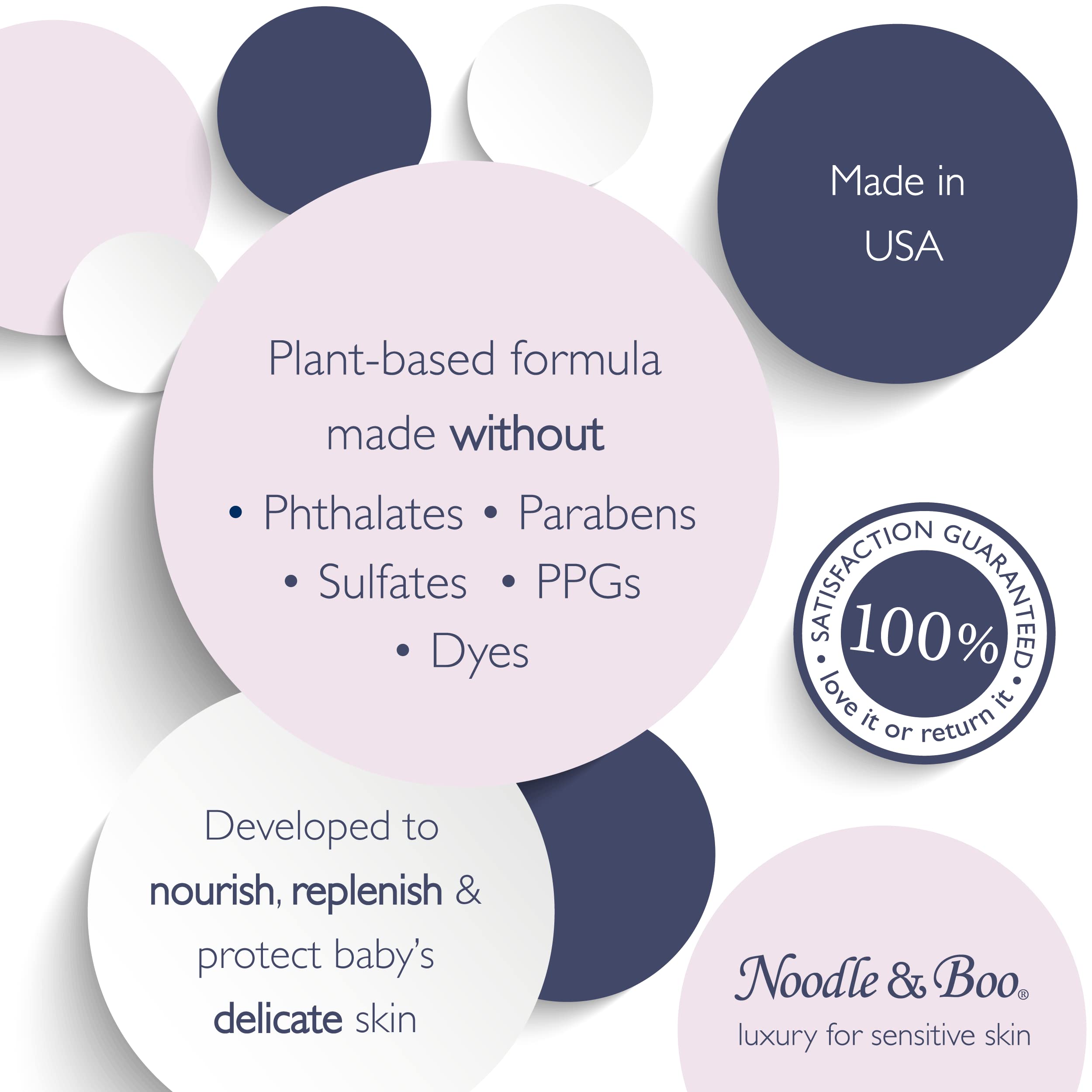Noodle & Boo Extra Gentle Baby Shampoo & Nourishing Cream Rinse Set - Hypoallergenic & Tear-Free for Newborns & Sensitive Skin - Perfect for Daily Bath Time & Baby Hair Care