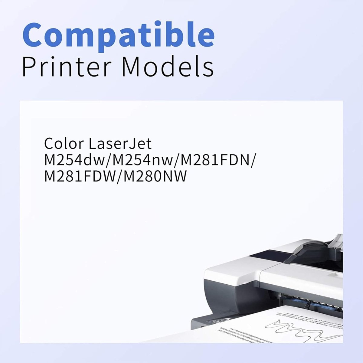 HP 202X Compatible Cyan Toner Cartridge CF501X - High Yield Replacement for HP Printers | Perfect for Office & Home Printing Documents, Photos & Reports