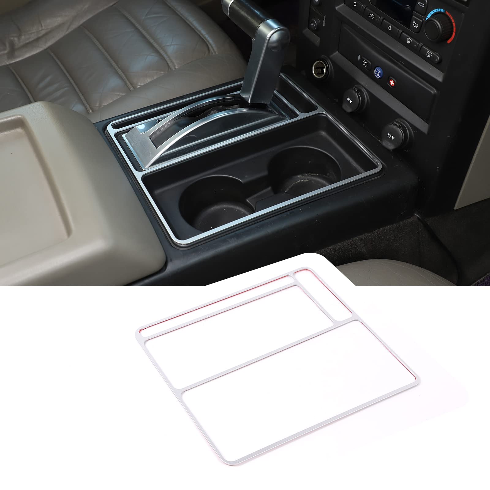 2003-2007 Hummer H2 Gear Shift Panel Cover - PIUGILH Central Control Trim Frame Accessory | Interior Decoration Upgrade for Car & Truck | Perfect for Off-Road Adventures & Daily Commutes
