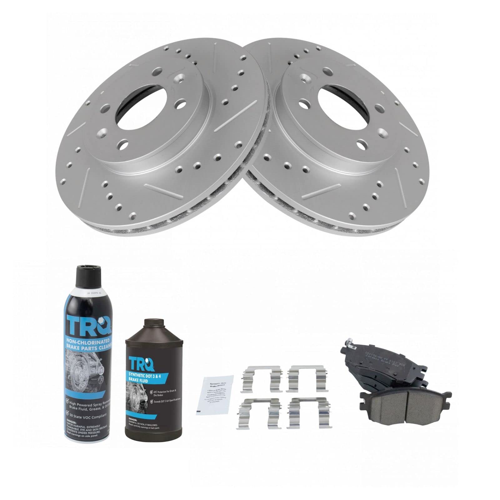 High-Performance Ceramic Brake Pads & Rotors Kit for 2006-2011 Hyundai Accent & Kia Rio - Front Brake System Upgrade for Smoother Stops & Longer Life - Perfect for Daily Commuting & City Driving