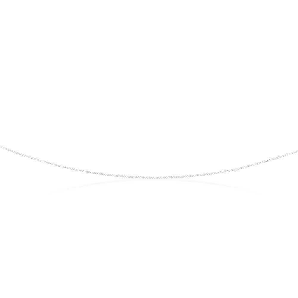 9ct White Solid Gold 15 Gauge Box Chain 51cm - Elegant Jewelry for Men & Women, Perfect for Everyday Wear, Gifts & Special Occasions
