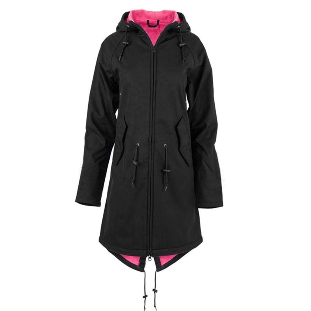 Gergeos Women's Waterproof Rain Jacket - Plus Size Windproof Hooded Long Coat for Outdoor Activities | Hiking, Camping & Commuting
