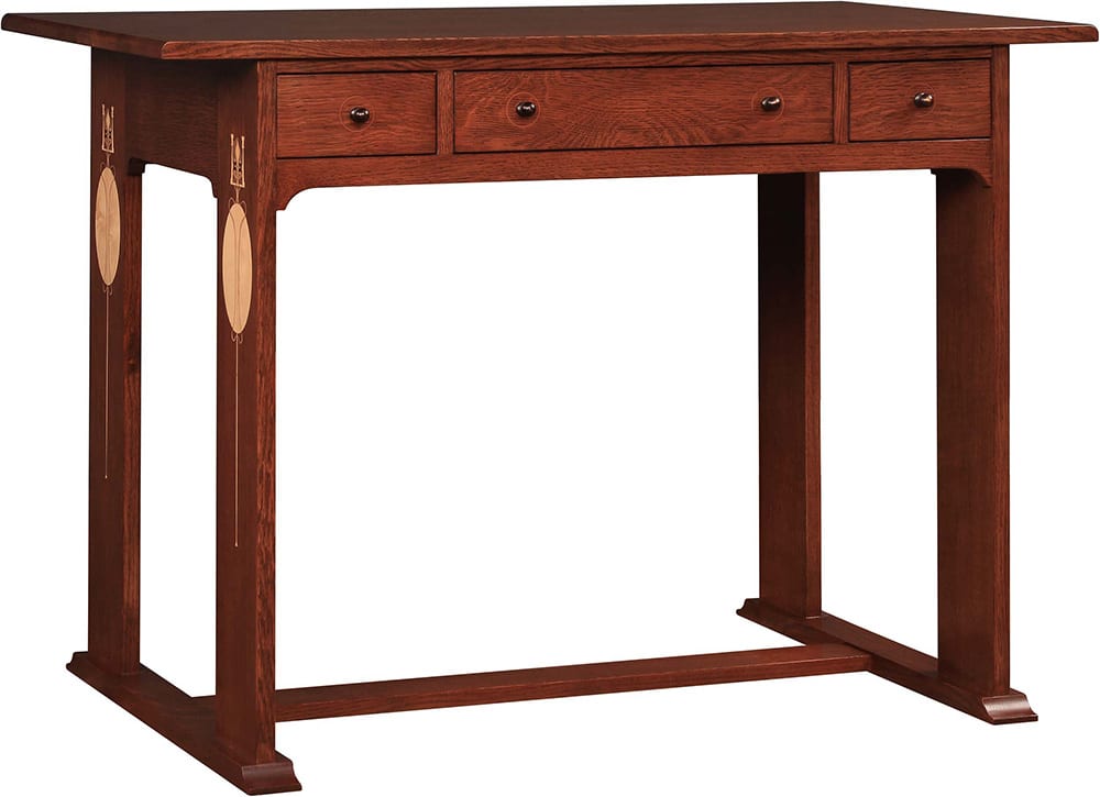 Harvey Ellis Desk - Solid Wood Executive Office Desk with Drawers | Modern Home Office Furniture for Professionals & Remote Work