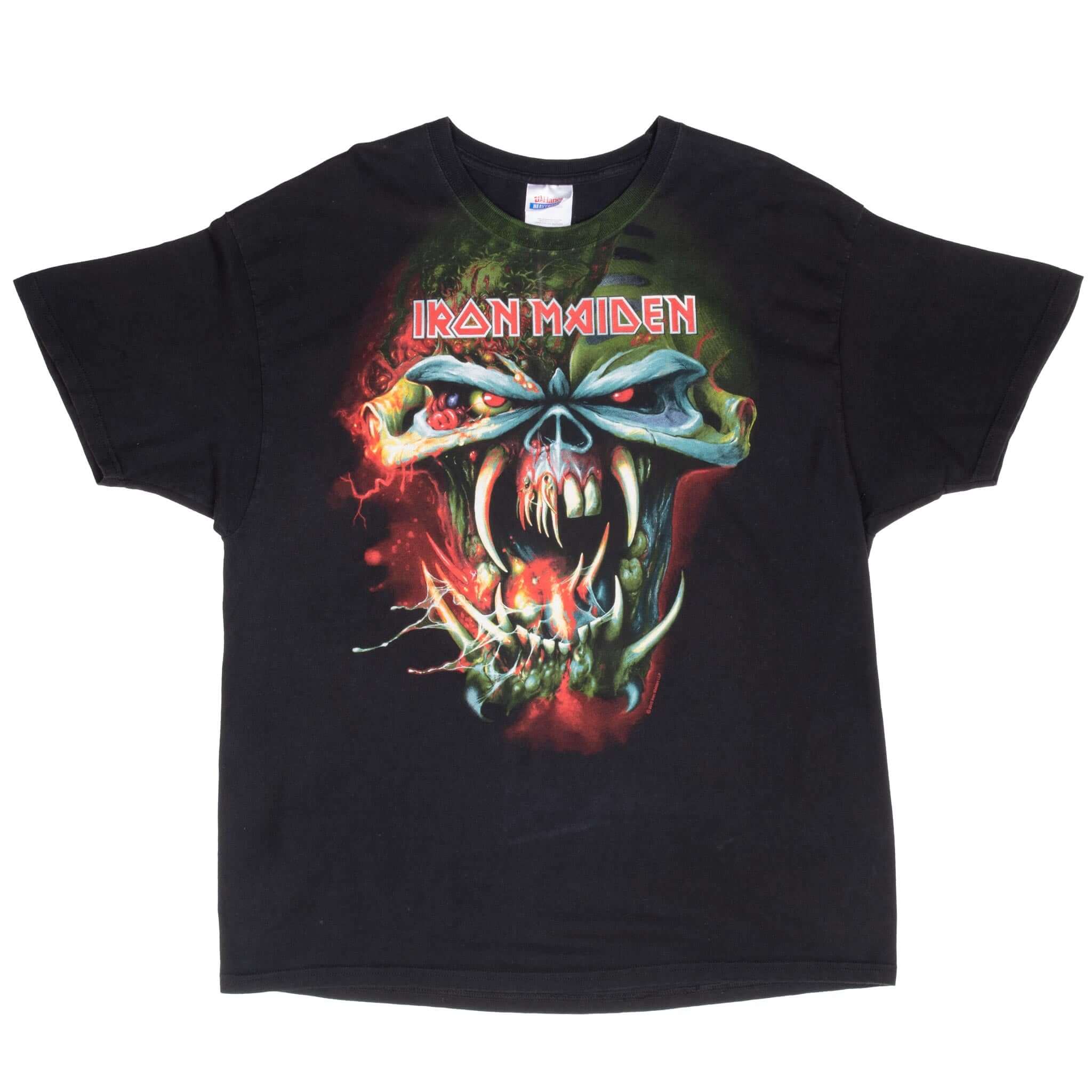 Vintage Iron Maiden The Final Frontier Tour 2010 Graphic T-Shirt XL - Classic Rock Band Tee for Concerts & Casual Wear