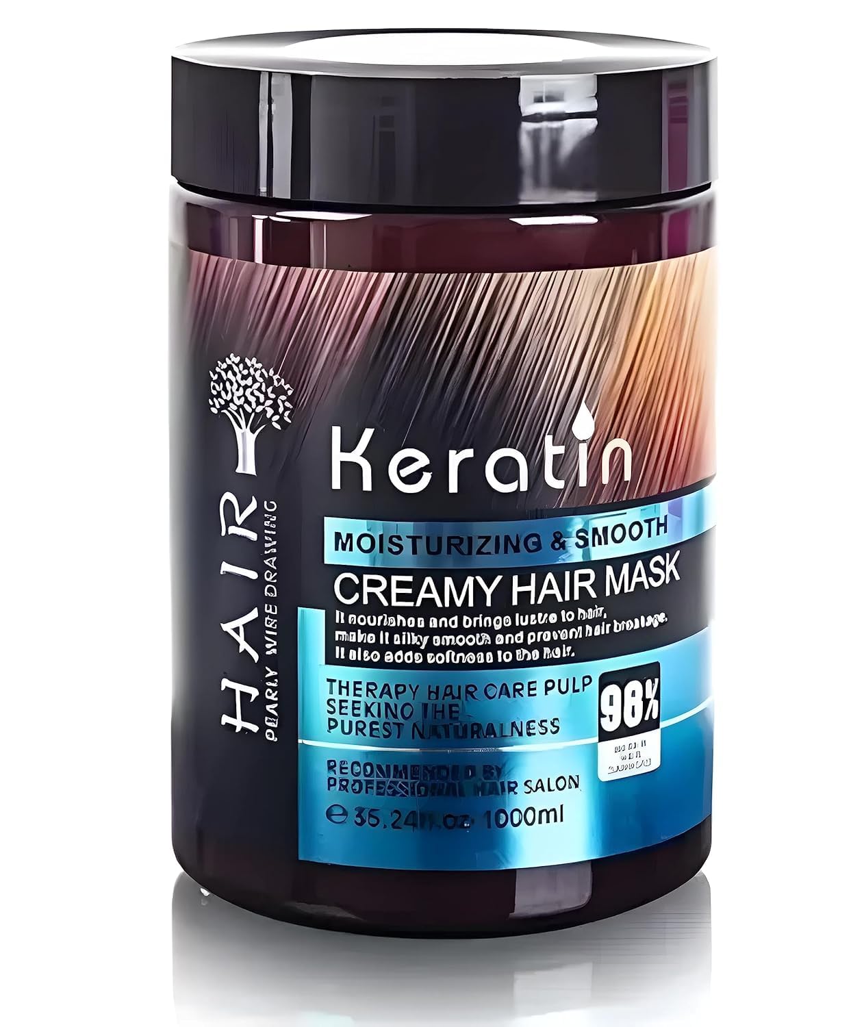 Mivomi Keratin Hair Smoothing & Nourishing Cream - 1000ml Deep Conditioning Treatment for Dry, Damaged Hair - Salon Quality Hair SPA Mask for Frizz Control & Shine Enhancement (Perfect for Home Hair Care & Professional Salon Use)