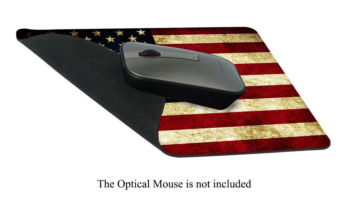 Non-Slip Gaming Mouse Pad with Smooth Surface for Precise Control - 9.5x7.9 Inch USA Flag Design - Perfect for PC, Laptop & Office Work - Ideal for Gamers, Professionals & Home Office Use