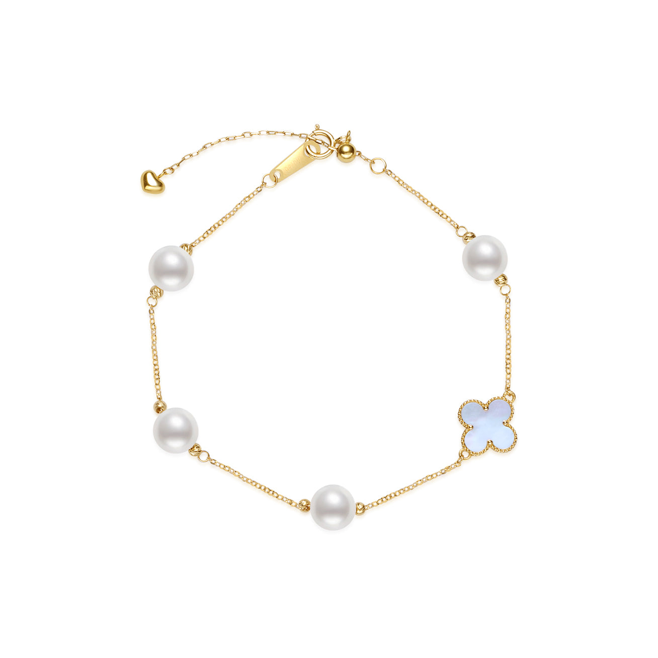 18K Solid Gold Akoya Pearl Bracelet for Women - Elegant Luxury Jewelry Gift for Anniversary, Birthday & Special Occasions (KB00058)