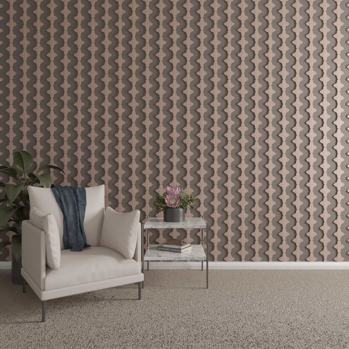 Pandora Adjustable Wood Slat Wall Kit - DIY Modern Wooden Wall Panel for Home Decor - Perfect for Living Room, Bedroom, and Office Accent Wall
