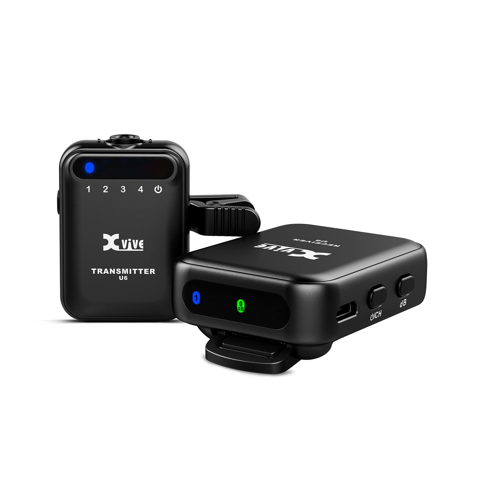 Xvive U6 Wireless Lavalier Microphone System for DSLR, Digital Cameras & Smartphones - Perfect for Vlogging, Interviews, Live Streaming & YouTube Videos