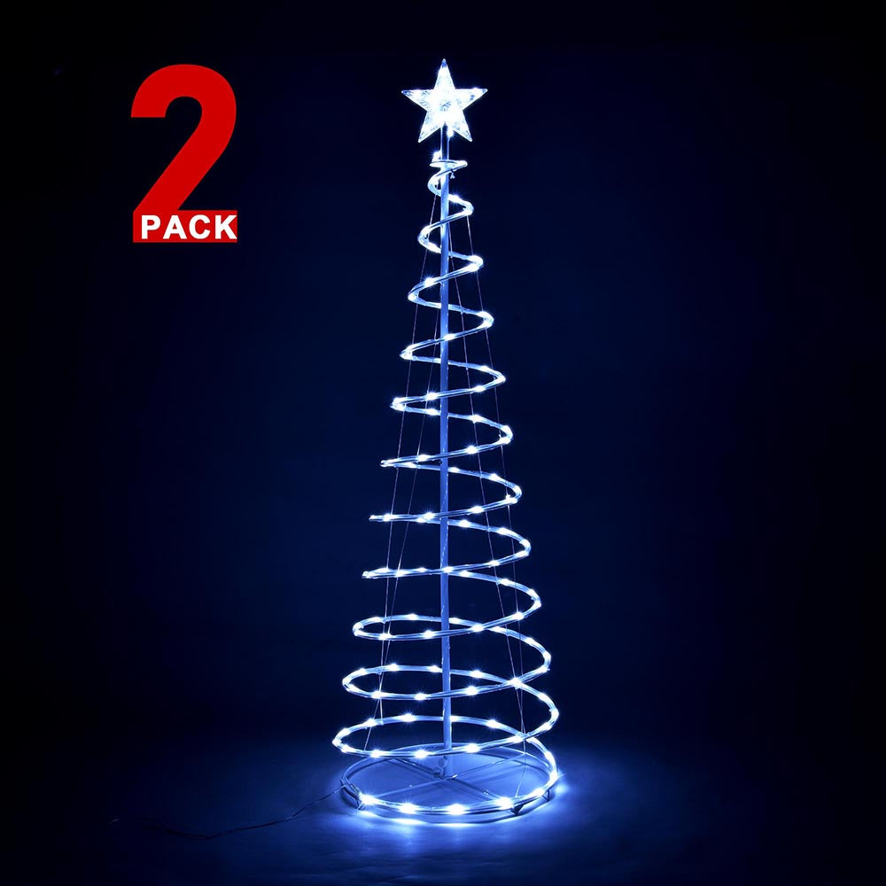 5ft LED Spiral Christmas Tree - USB Powered Holiday Decor for Home, Office & Party | TheLAShop