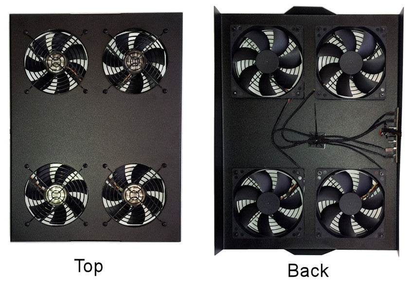 CoolerGuys Comcool Stand Deluxe 4 Fan with Variable Speed Control CCS 120 4M - Perfect for Home Office, Gaming Setup & Workspace Cooling