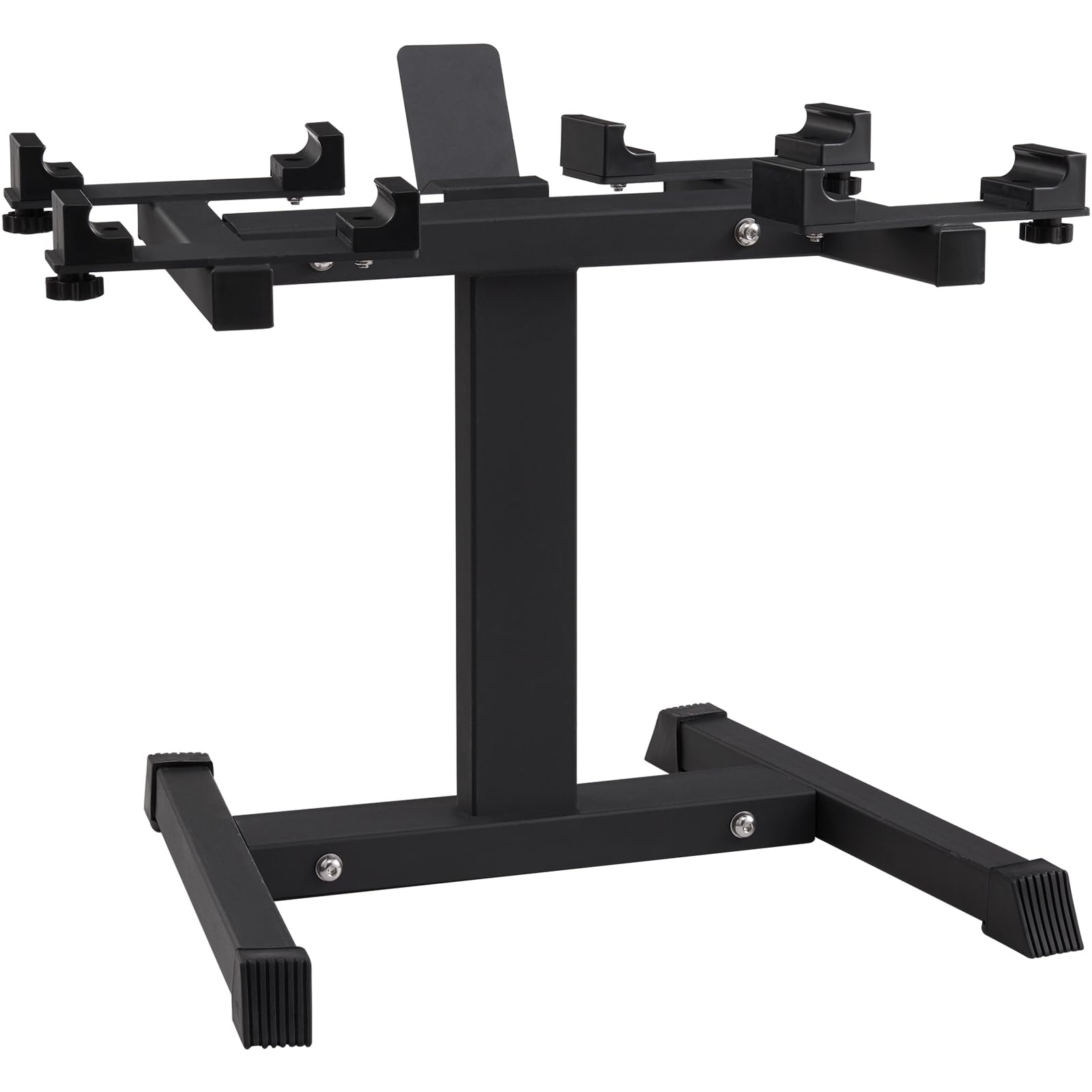 VEVOR Adjustable Dumbbell Stand - 160 lbs Capacity Home Gym Rack with Media Shelf | Compact & Safe Weight Holder for Dumbbells | Perfect for Strength Training, Home Workouts & Space-Saving Fitness Storage