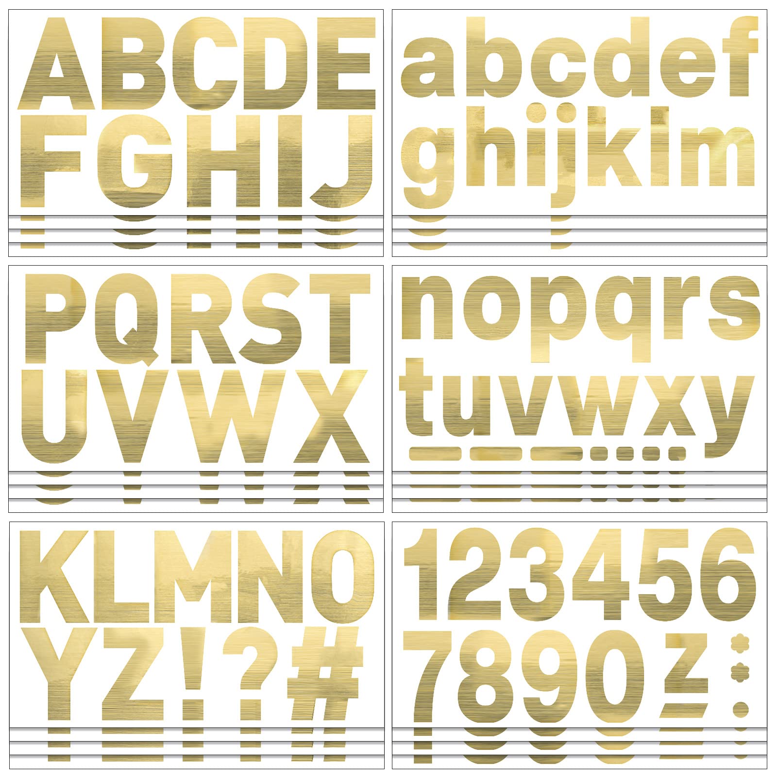 Chinco 232-Piece Large Bulletin Board Letter Stickers Set - 24 Sheets with 2.5 Inch Self-Adhesive Alphabet, Numbers & Gold Labels for Classroom Decor, Posters & Organization - Perfect for Teachers, Homeschooling & Office Bulletin Boards