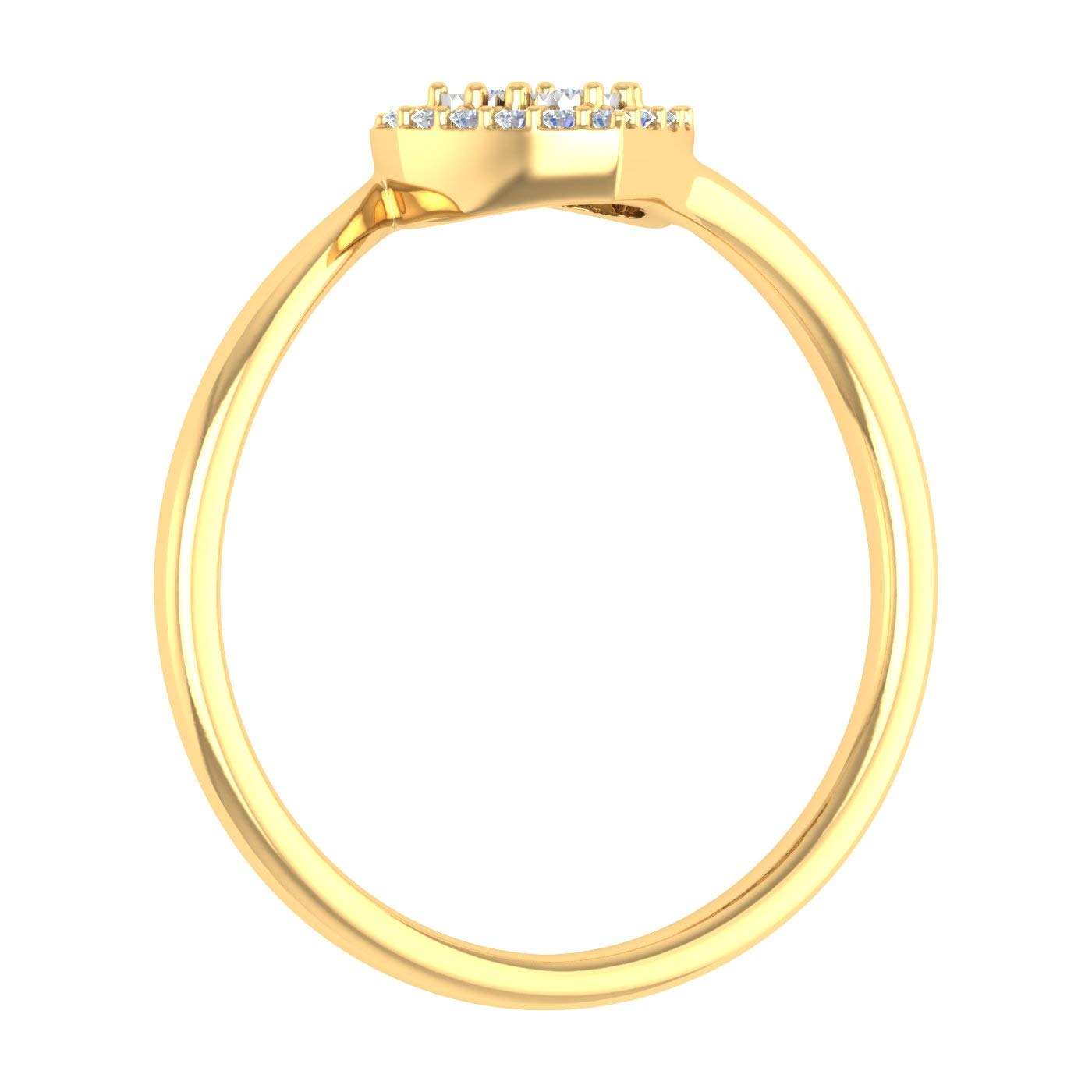 1/10 Carat IGI Certified Heart Shaped Diamond Ring in 10K Solid Gold - Elegant Valentine's Gift, Anniversary Jewelry for Women, Perfect for Romantic Occasions & Special Moments
