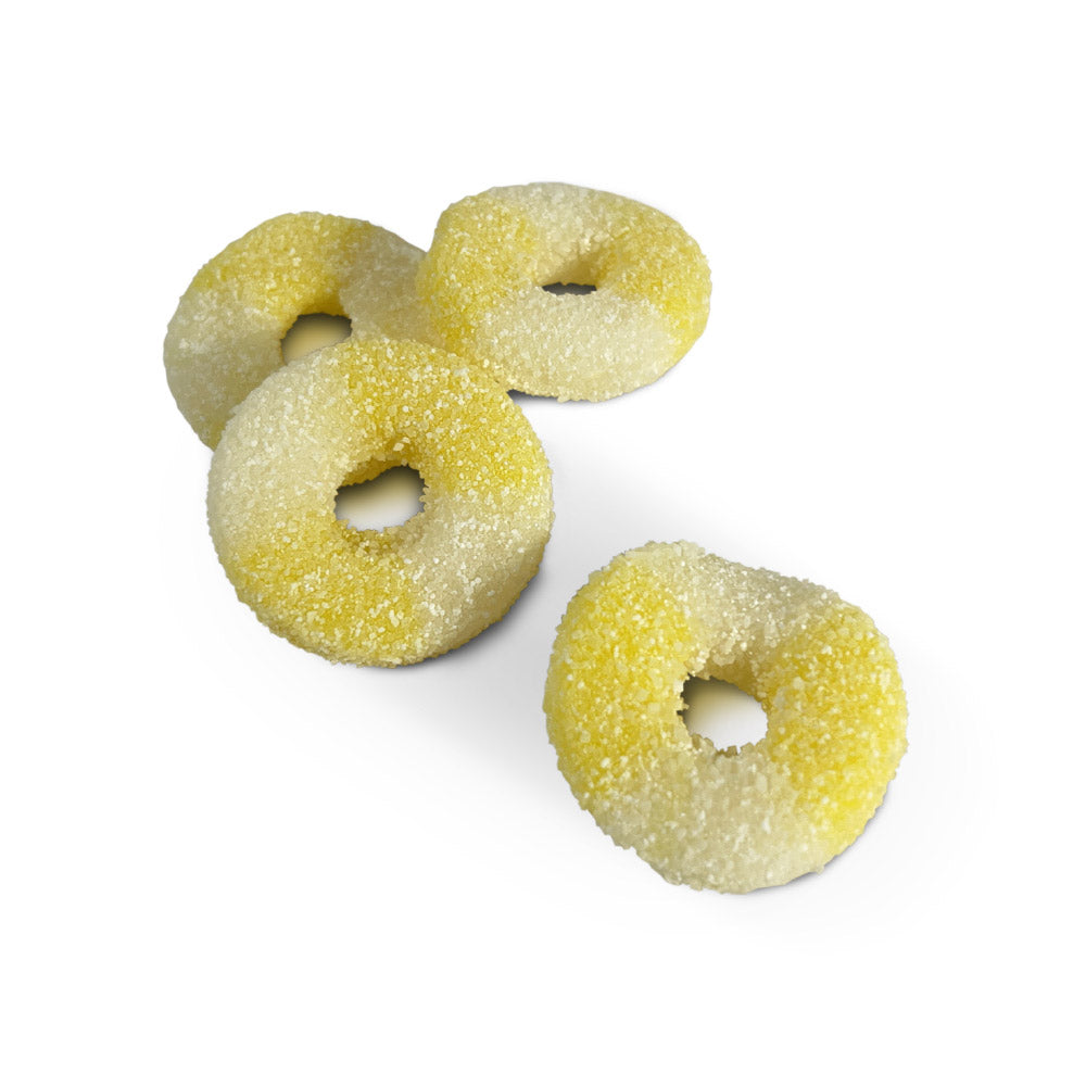 Kustomkids Sour Pineapple Rings Candy - 2.2lb Bulk Bag | Sweet & Tangy Pineapple Flavored Gummy Treats for Kids, Parties & Movie Nights