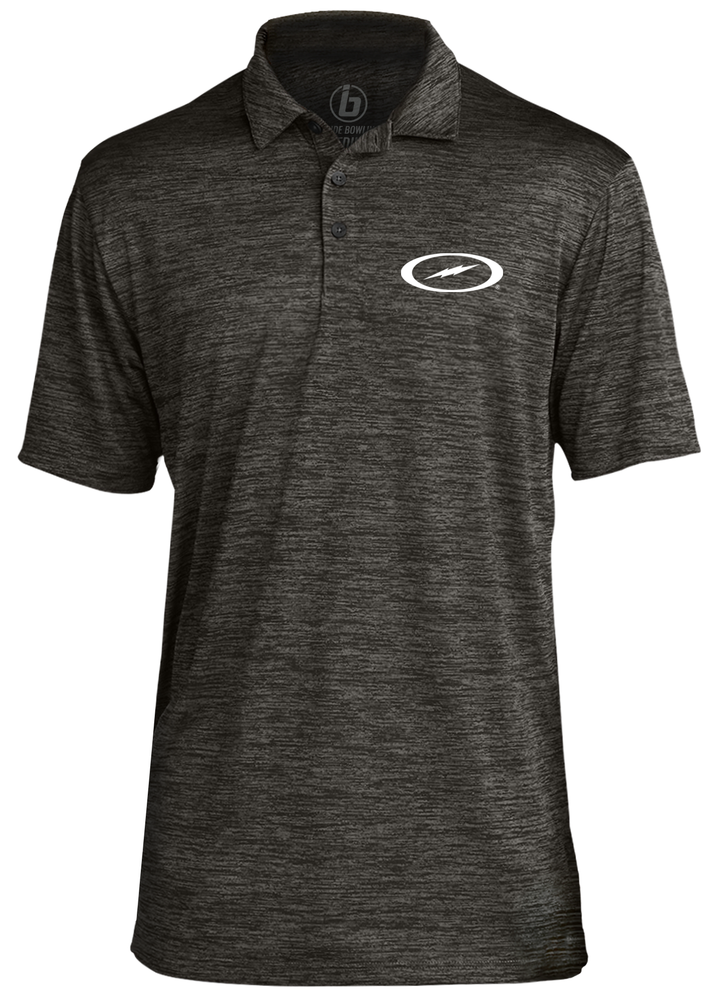 Storm Oval Bolt White Performance Polo Shirt for Men - Breathable, Moisture-Wicking Golf & Tennis Apparel - Perfect for Sports, Work & Casual Wear
