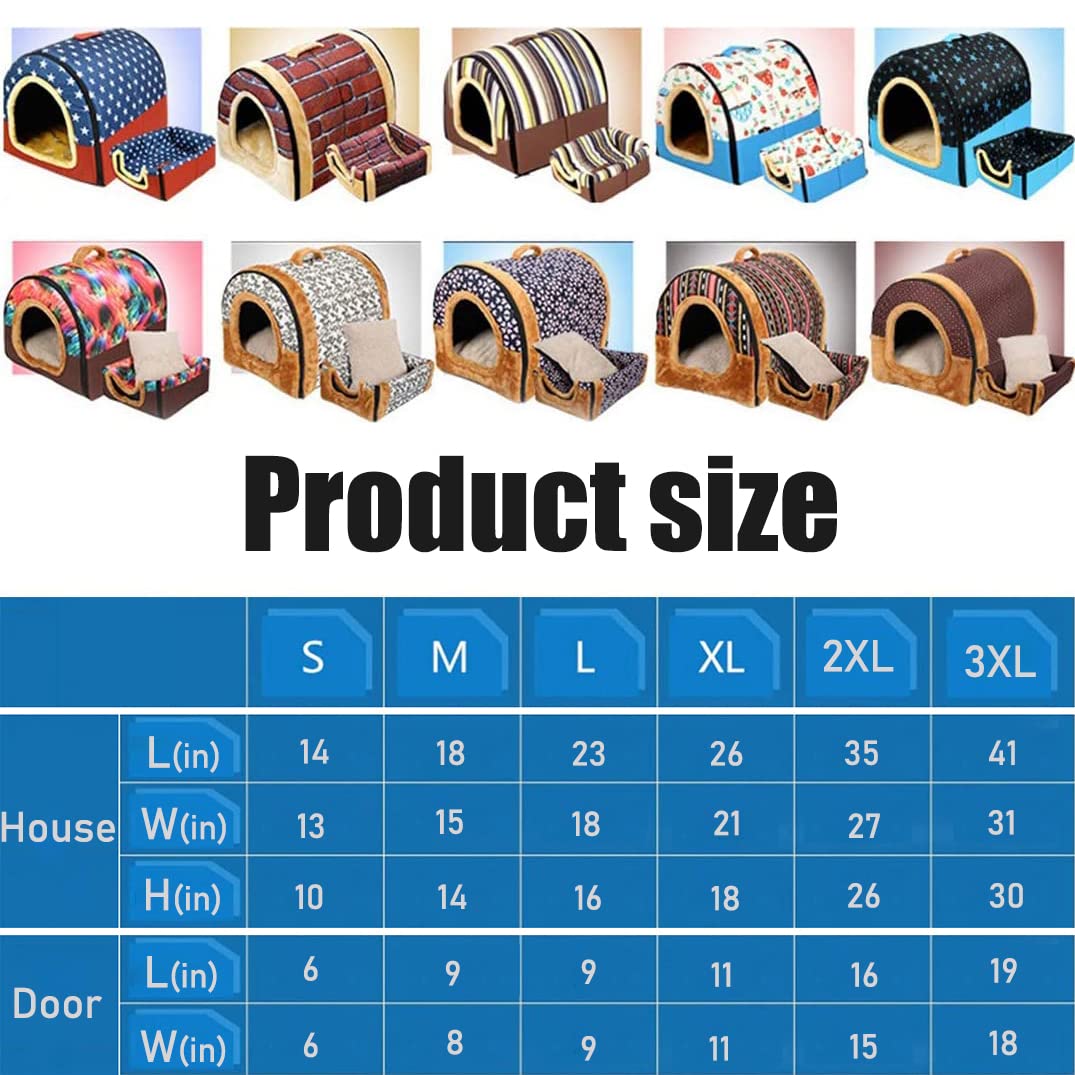 Washable Dog Bed with Removable Cover - Indoor Pet House for Large Dogs - Home & Travel Use