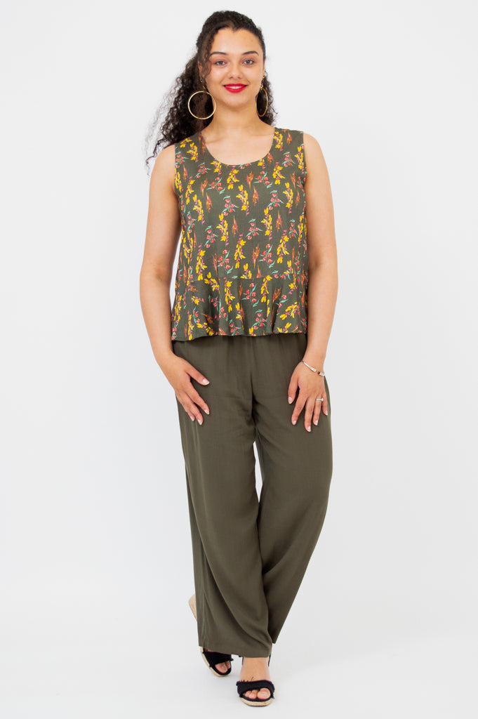 Ginny Tank Top for Women - Soft Wonder Linen Bamboo Blend - Perfect for Summer, Yoga, and Casual Wear