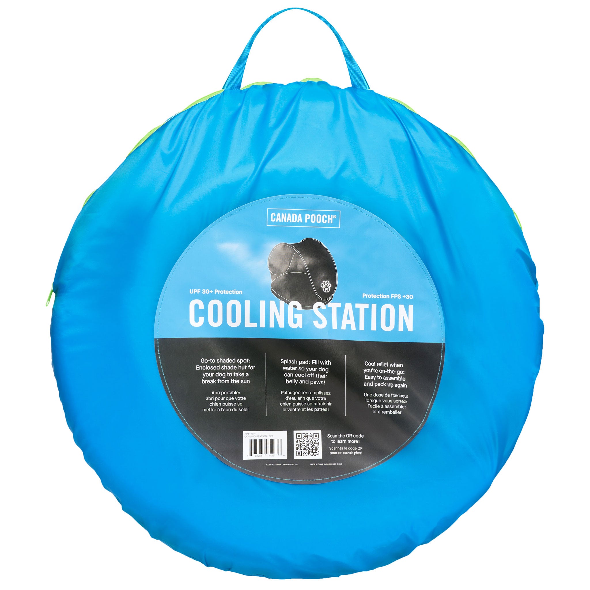 Canada Pooch Cooling Station for Dogs - Portable Pet Cooling Mat in Blue - Perfect for Hot Weather, Travel & Outdoor Adventures