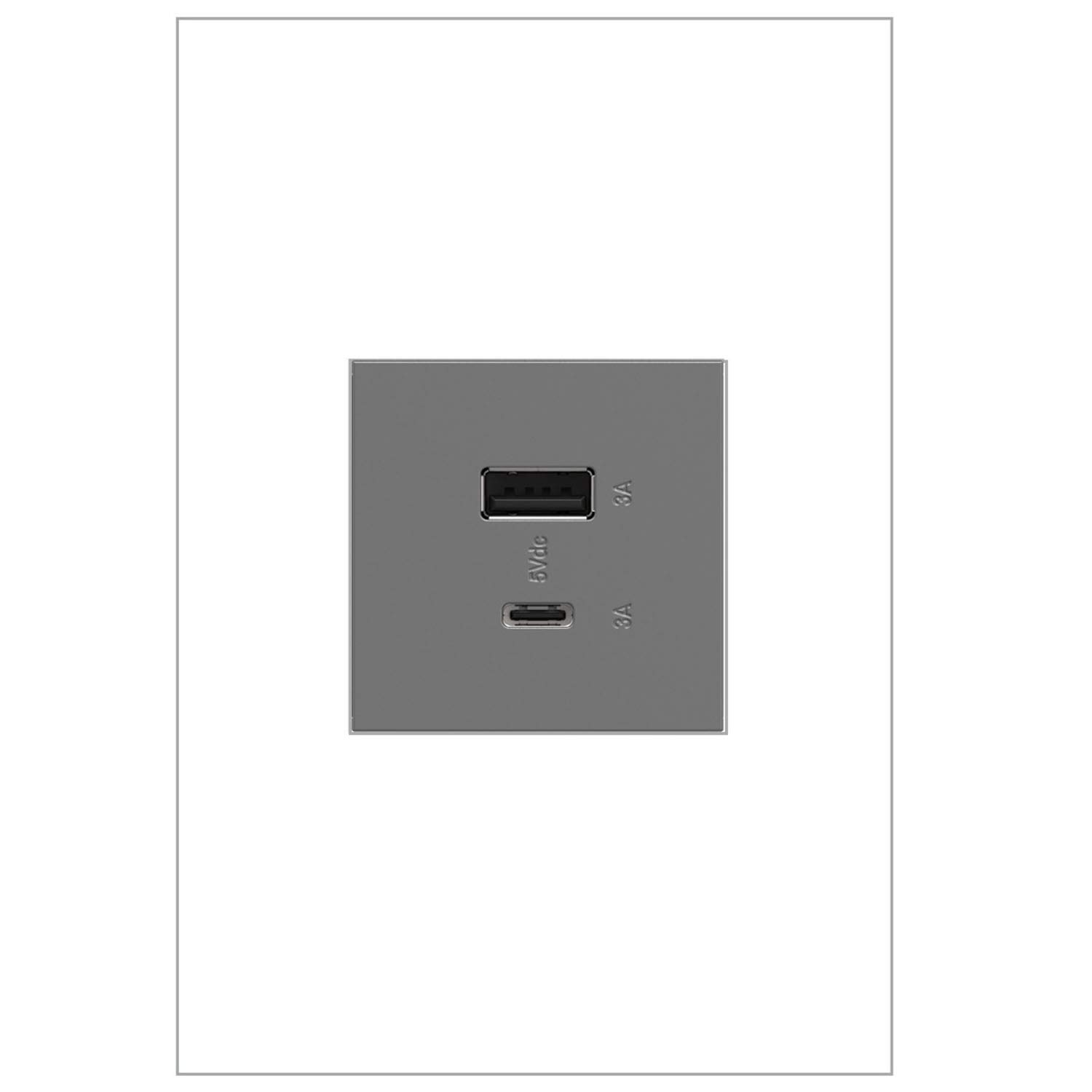 4-Pack ARUSB2AC6M4 Full-Size Fast-Charging USB Outlets with Magnesium Alloy Housing - Perfect for Home, Office & Hotel Room Upgrades (15A/125V AC, 2.4A USB Ports)