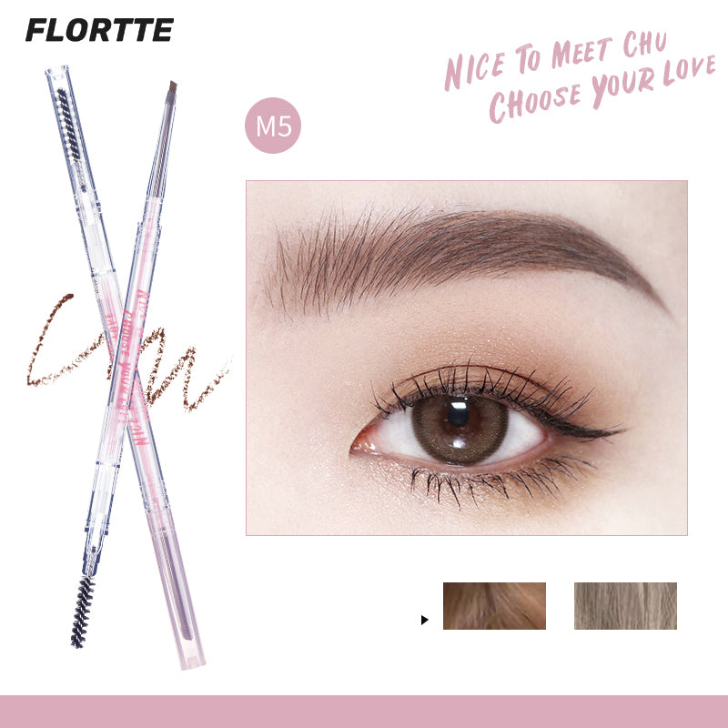 FLORTTE Mood Research Series Eyebrow Pencil - Natural Waterproof Eyebrow Makeup for Daily Use, Perfect for Office, Dating & Special Occasions