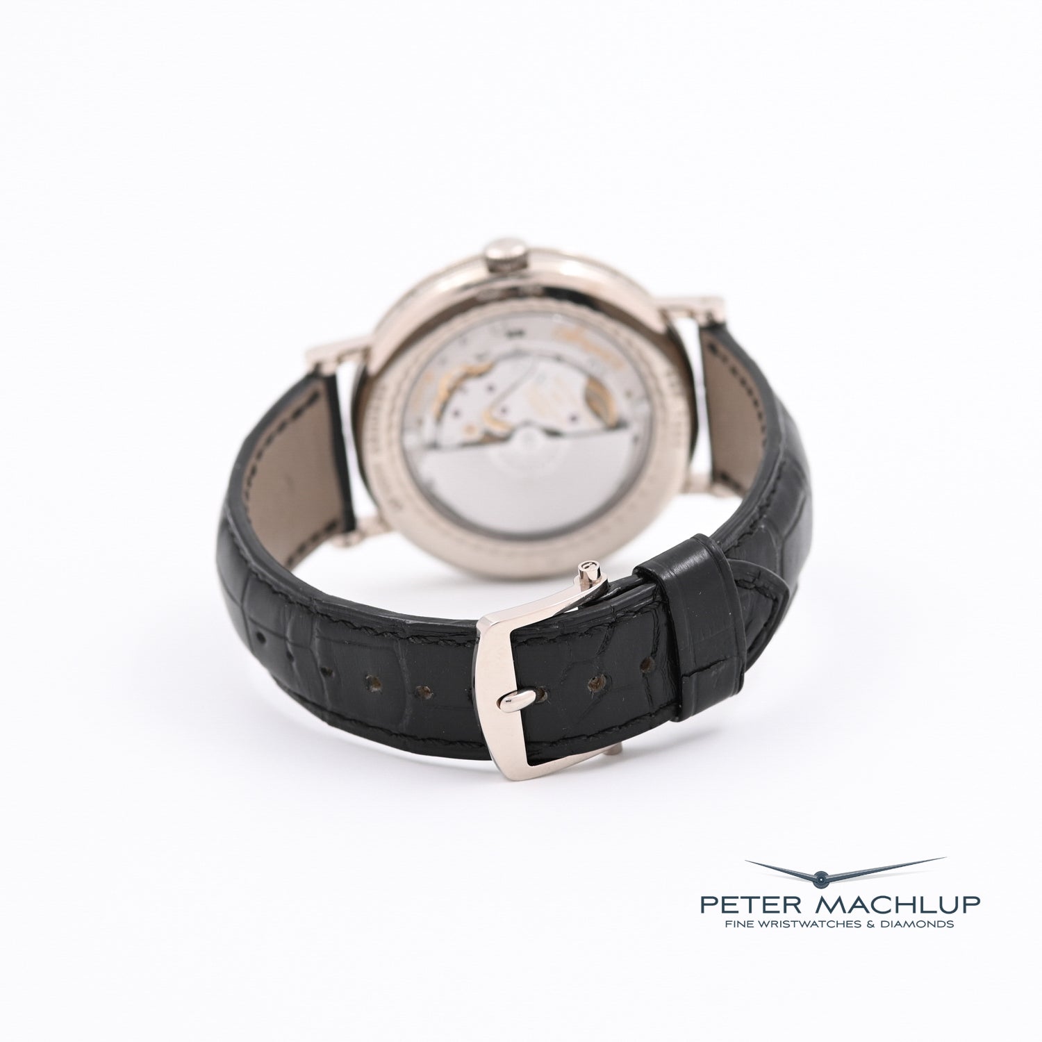 18ct White Gold Breguet Classique Moonphase Watch - Luxury Swiss Automatic Timepiece with Moon Phase Complication, Date Display & Sapphire Crystal - Perfect for Formal Events, Business Meetings & Collectors