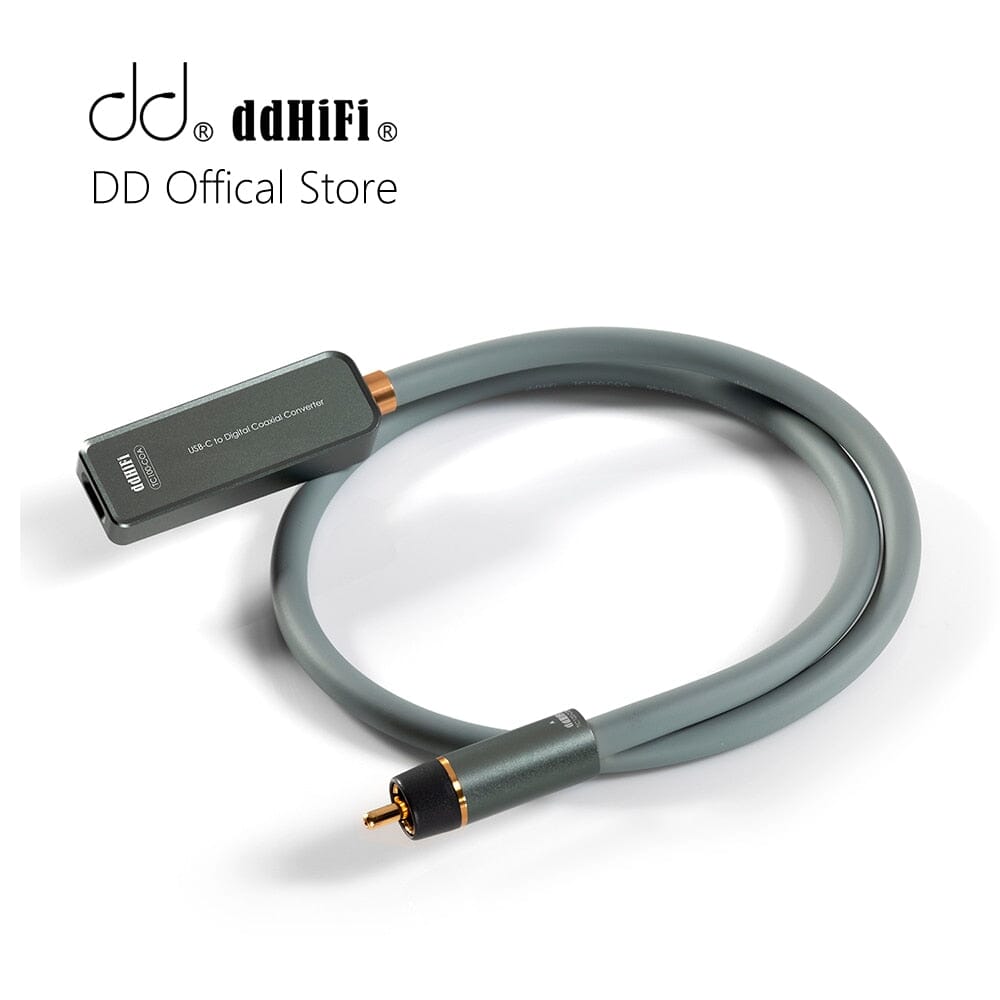 DD ddHiFi TC100 COA USB-C Female to Digital RCA Coaxial Audio Converter Cable - High-Quality Digital Audio Conversion for Home Theater & Hi-Fi Systems