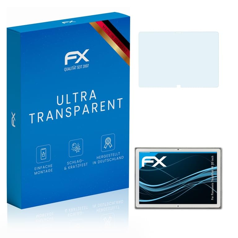 Panasonic ToughPad 4K 20-inch Screen Protector - 2 Pack Ultra Clear FX Protective Film for Scratch & Impact Resistance - Perfect for Construction Sites, Warehouses & Outdoor Work Environments