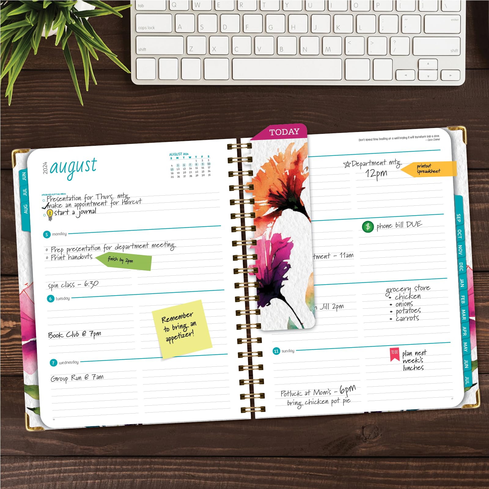 2024-2025 Academic Year Hardcover Planner (June 2024-July 2025) - 8.5